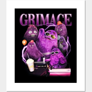 Grimace in 90s Y2k Style Tribute Posters and Art